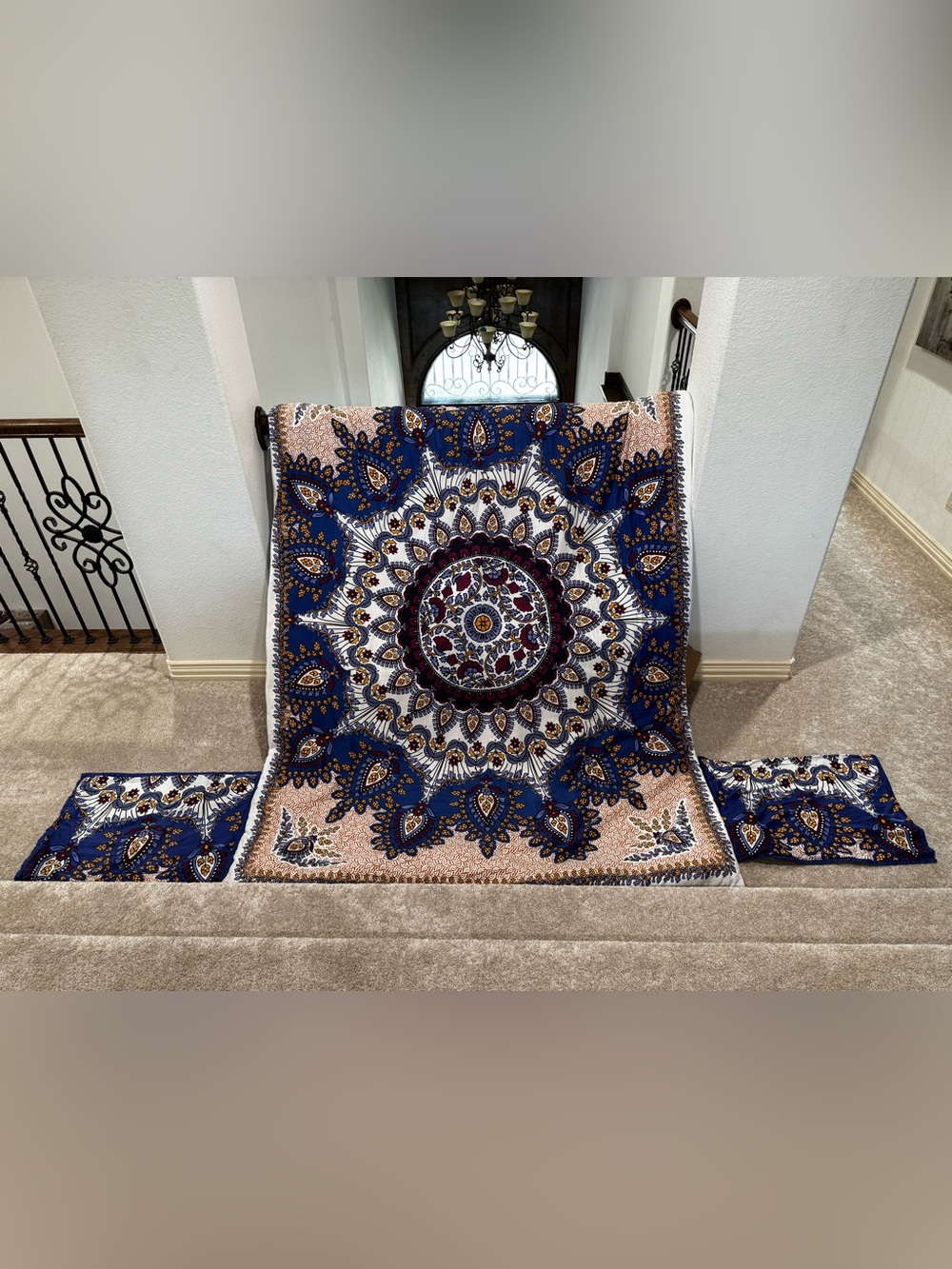 Anthology Bohemian Navy and Cream Mandala Comforter Set